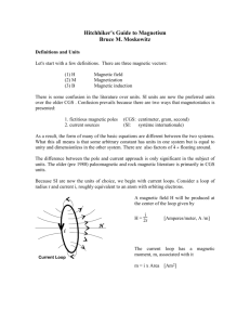 Hitchhiker's Guide to Magnetism Bruce M. Moskowitz i H