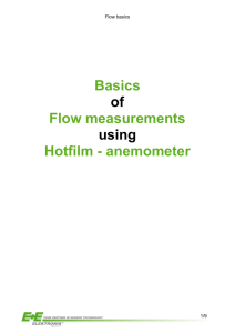 Basics of Flow measurements using Hotfilm