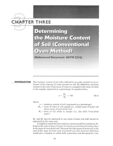 Chapter 3 Moisture content