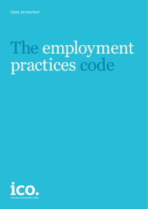 Employment Practices Code - Information Commissioner's Office