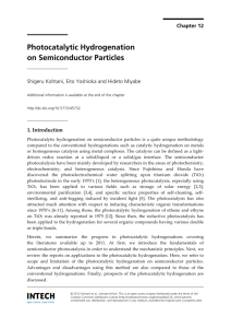 Photocatalytic Hydrogenation on Semiconductor Particles