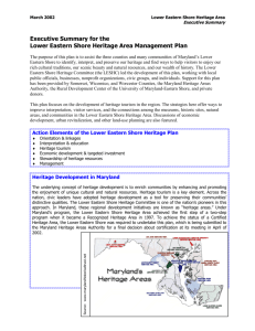 Management Plan - The Lower Eastern Shore Heritage Council