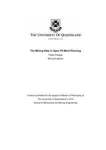 The Mining Rate in Open Pit Mine Planning