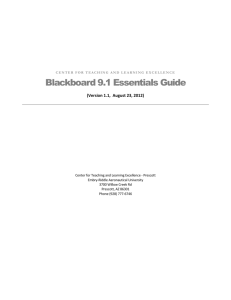 Blackboard 9.1 Essentials Guide