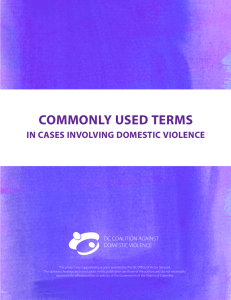 commonly used terms in cases involving domestic violence