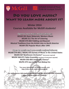 Winter 2014 Music Courses