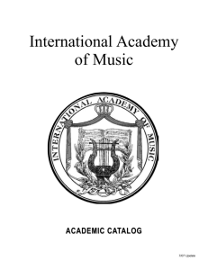 International Academy of Music Catalog