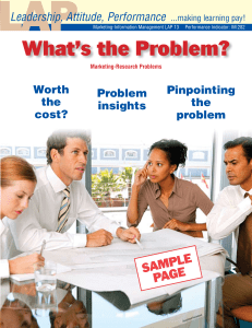 What's the Problem? - MBAResearch and Curriculum Center