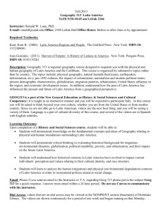 GEOG 423 Syllabus here - University of Maryland