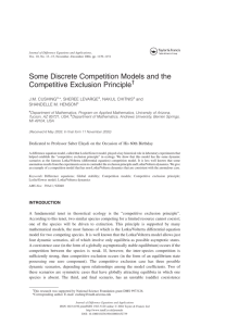 Some Discrete Competition Models and the Competitive Exclusion