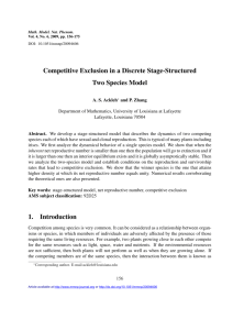 Competitive Exclusion in a Discrete Stage