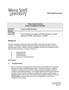 Wayne State University Human Investigation Committee