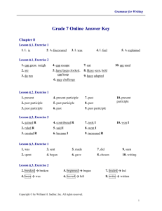 Grade 7 Online Answer Key - Sadlier
