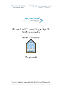 Microsoft ADFS based Single Sign On (SSO) Solution for Imam