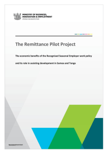 The Remittance Pilot Project