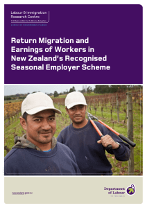 Return Migration and Earnings of Workers in New Zealand's