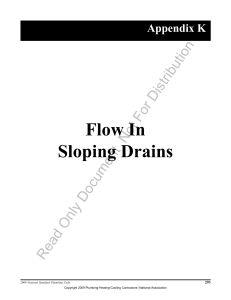 Flow In Sloping Drains - Plumbing - Heating