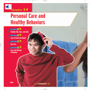 Chapter 14: Personal Care and Healthy Behaviors