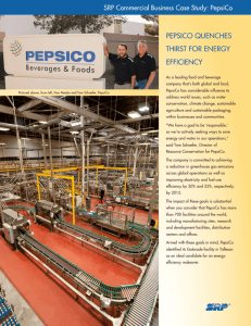 PEPSICO QUENCHES THIRST FOR ENERGY EFFICIENCY
