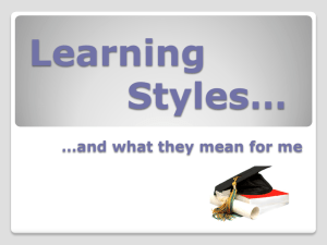 Learning Styles - Blackhawk Technical College