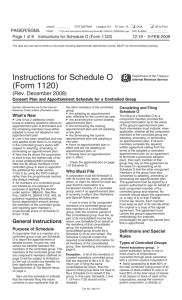 Instructions for Schedule O (Form 1120)