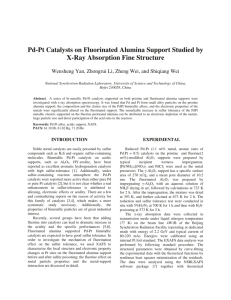 Pd-Pt Catalysts on Fluorinated Alumina Support Studied by