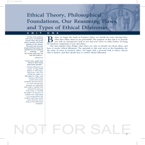 Ethical Theory, Philosophical Foundations, Our Reasoning Flaws