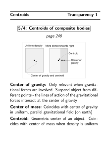 Centroids Transparency 1 5/4: Centroids of composite bodies page