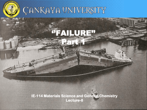 8. Failure - MSE 235- Materials Science for Electronics Engineers
