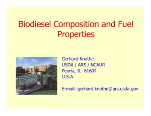 Biodiesel Composition and Fuel Properties