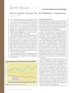 State Corporate Income Tax and Multistate Corporations