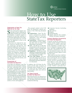 State Tax Reporters