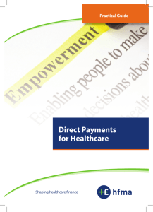 Direct Payments for Healthcare