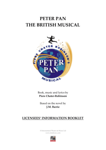 Peter Pan booklet - International Theatre and Music
