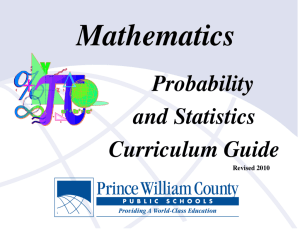 Probability and Statistics Curriculum Guide