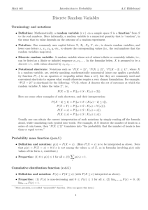 Discrete Random Variables