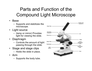 Parts and Function of the Compound Light Microscope