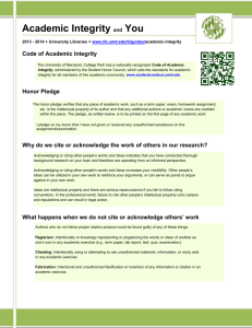 Academic Integrity and You - University of Maryland Libraries