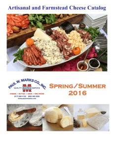 Artisanal & Farmstead Cheese Catalog