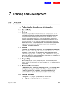 7 Training and Development