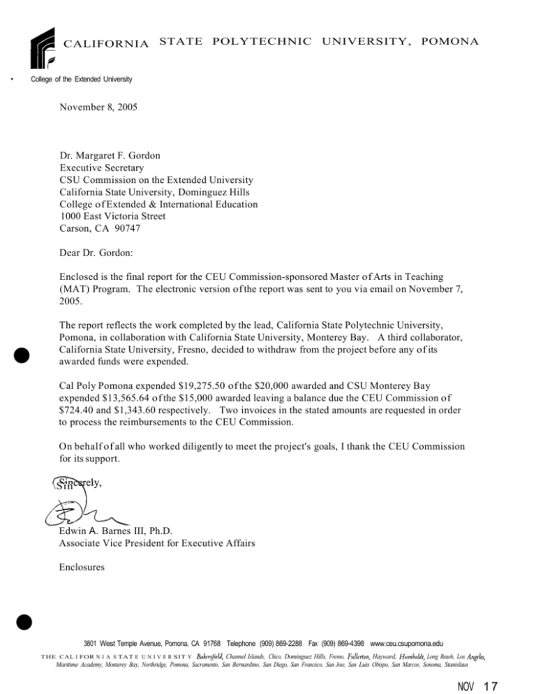 Final Report Extended And Continuing Education
