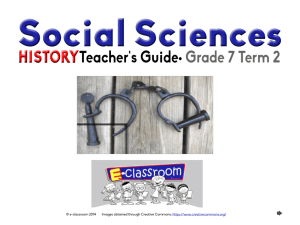 HISTORYTeacher's Guide• Grade 7 Term 2 - E