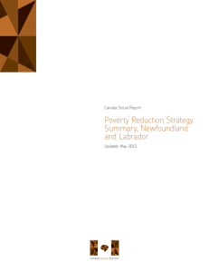 Poverty Reduction Strategy Summary, Newfoundland and Labrador