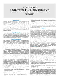 CHAPTER 113 Unilateral Limb Enlargement
