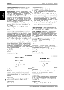 BENZOCAINE Benzocainum BENZOIC ACID Acidum benzoicum