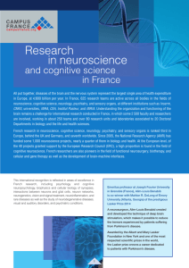 Research in neuroscience and cognitive science in France