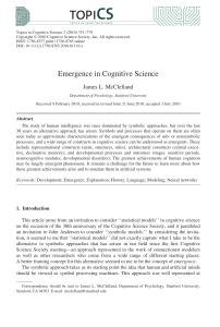Emergence in Cognitive Science - Psychology