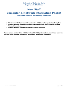 New Staff Computer & Network Information Packet