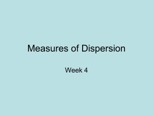 Lect 04 - Measures of Dispersion