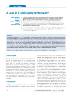 A Case of Broad Ligament Pregnancy